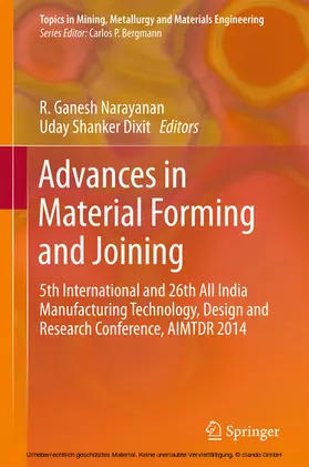 Narayanan / Dixit |  Advances in Material Forming and Joining | eBook | Sack Fachmedien
