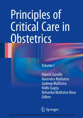 Gandhi / Malhotra / Gupta |  Principles of Critical Care in Obstetrics | eBook | Sack Fachmedien