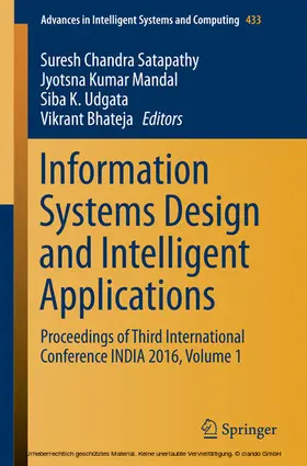 Satapathy / Mandal / Udgata | Information Systems Design and Intelligent Applications | E-Book | sack.de