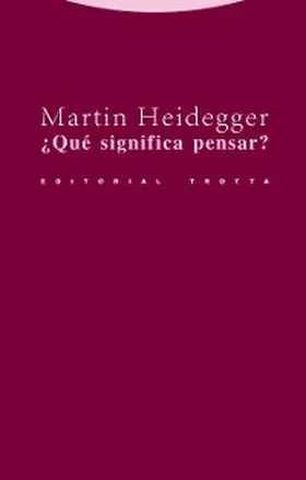 Heidegger |  ¿Qué significa pensar? | eBook | Sack Fachmedien