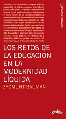 Bauman |  Los retos de la educación en la modernidad líquida | eBook | Sack Fachmedien