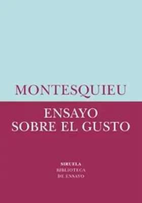 Montesquieu |  Ensayo sobre el gusto | eBook | Sack Fachmedien