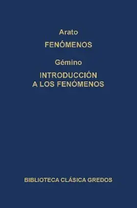 Arato / Gémino |  Fenómenos. Introducción a los fenómenos. | eBook | Sack Fachmedien