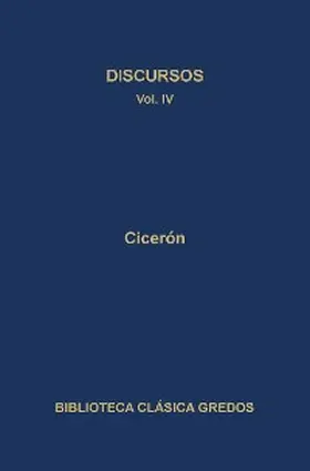 Cicerón |  Discursos IV | eBook | Sack Fachmedien
