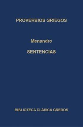 Menandro |  Proverbios griegos. Sentencias | eBook | Sack Fachmedien