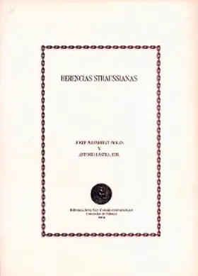 Lastra Meliá / Monserrat Molas |  Herencias Straussianas | eBook | Sack Fachmedien