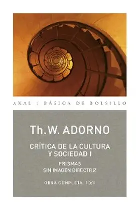 Adorno |  Crítica de la cultura y sociedad I | eBook | Sack Fachmedien