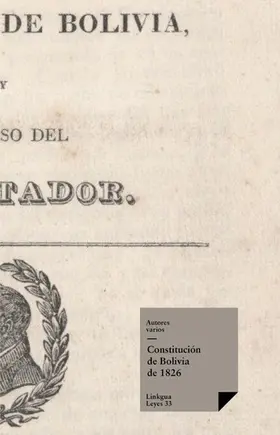 Autores |  Constitución de Bolivia de 1826 | eBook | Sack Fachmedien
