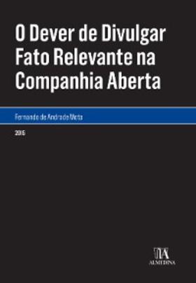 Mota |  O Dever de Divulgar Fato Relevante na Companhia Aberta | eBook | Sack Fachmedien