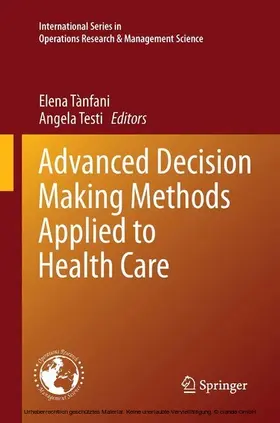 Tanfani / Testi |  Advanced Decision Making Methods Applied to Health Care | eBook | Sack Fachmedien