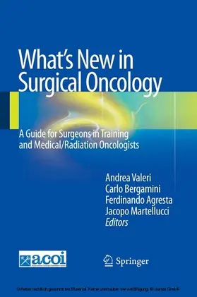 Valeri / Bergamini / Agresta |  What's New in Surgical Oncology | eBook | Sack Fachmedien