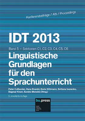 Colliander / Drumbl / Höhmann |  IDT 2013/5 Linguistische Grundlagen für den Sprachunterricht | Buch |  Sack Fachmedien