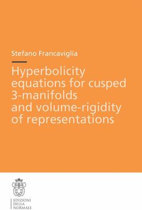 Francaviglia | Hyperbolicity Equations for Cusped 3-Manifolds and Volume-Rigidity of Representations | Buch | 978-88-7642-167-9 | sack.de
