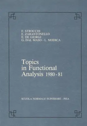 Strocchi / Zarantonello / De Giorgi |  Topics in Functional Analysis 1980-81 | Buch |  Sack Fachmedien