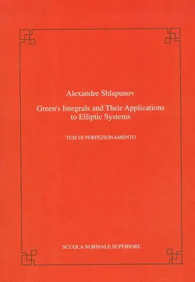 Shlapunov |  Green's Integrals and Their Applications to Elliptic Systems | Buch |  Sack Fachmedien
