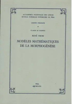 Thom |  Modèles Mathématiques de la Morphogénèse | Buch |  Sack Fachmedien