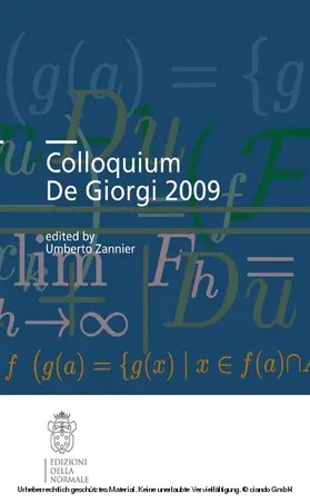 Zannier | Colloquium De Giorgi 2009 | E-Book | www.sack.de