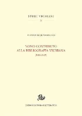 Scognamiglio |  Nono contributo alla bibliografia vichiana | eBook | Sack Fachmedien