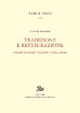 Bonacina |  Tradizione e Restaurazione | eBook | Sack Fachmedien