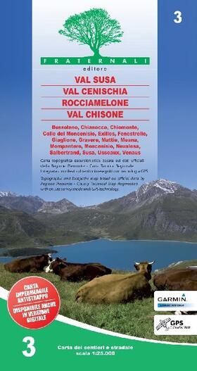  Carta n. 3. Val Susa, val Cenischia, Rocciamelone, val Chisone. Carta dei sentieri e stradale 1:25.000 | Sonstiges |  Sack Fachmedien