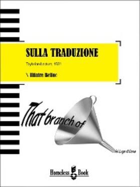 Belloc |  Sulla traduzione | eBook | Sack Fachmedien