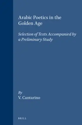 Cantarino |  Arabic Poetics in the Golden Age | Buch |  Sack Fachmedien