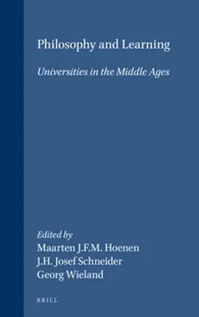 Hoenen / Schneider / Wieland |  Philosophy and Learning | Buch |  Sack Fachmedien