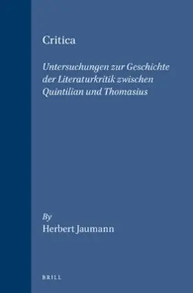 Jaumann | Critica | Buch | 978-90-04-10276-7 | sack.de