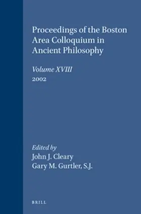 Cleary / Gurtler |  Proceedings of the Boston Area Colloquium in Ancient Philosophy | Buch |  Sack Fachmedien
