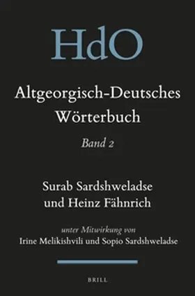 Sardshweladse / Fähnrich |  Altgeorgisch-Deutsches Wörterbuch | Buch |  Sack Fachmedien