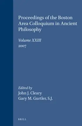 Cleary / Gurtler |  Proceedings of the Boston Area Colloquium in Ancient Philosophy | Buch |  Sack Fachmedien