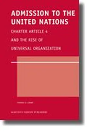 Grant |  Admission to the United Nations | Buch |  Sack Fachmedien