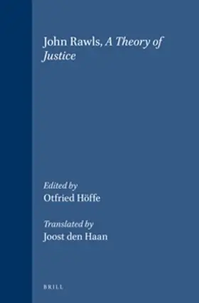 Höffe |  John Rawls, A Theory of Justice | Buch |  Sack Fachmedien