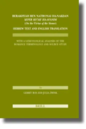 Zwink / Bos |  Berakhyah Ben Natronai Ha-Nakdan, Sefer Ko'aḥ Ha-Avanim (on the Virtue of the Stones). Hebrew Text and English Translation | Buch |  Sack Fachmedien