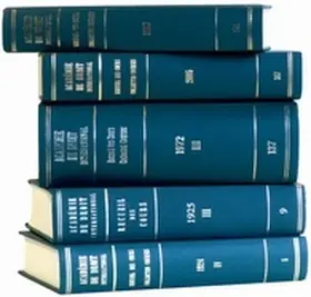 Académie de Droit International de la Haye | Recueil des cours, Collected Courses, Tome | Buch | 978-90-04-18512-8 | sack.de