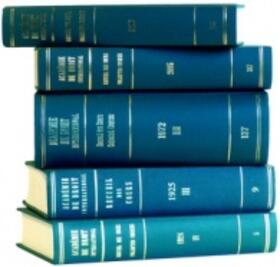 Académie de Droit International de la Haye | Recueil Des Cours, Collected Courses, Tome/Volume 343 | Buch | 978-90-04-18513-5 | sack.de