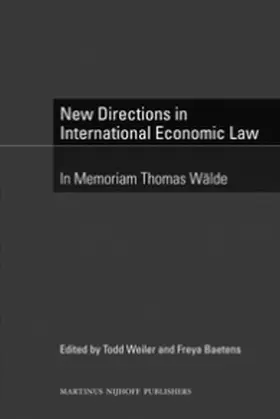 Weiler / Baetens |  New Directions in International Economic Law | Buch |  Sack Fachmedien