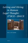 Du Plessis |  Letting and Hiring in Roman Legal Thought: 27 Bce - 284 Ce | Buch |  Sack Fachmedien