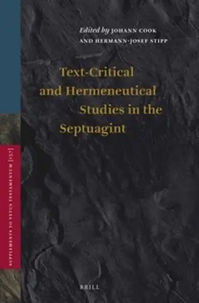 Cook / Stipp |  Text-Critical and Hermeneutical Studies in the Septuagint | Buch |  Sack Fachmedien