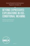 Gutzmann / Gärtner |  Beyond Expressives: Explorations in Use-Conditional Meaning | Buch |  Sack Fachmedien