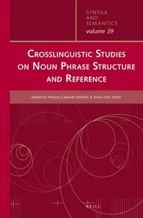 Cabredo Hofherr / Zribi-Hertz |  Crosslinguistic Studies on Noun Phrase Structure and Reference | Buch |  Sack Fachmedien