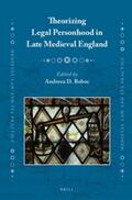  Theorizing Legal Personhood in Late Medieval England | Buch |  Sack Fachmedien