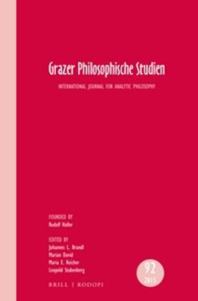 Brandl |  Grazer Philosophische Studien, Vol 92 - 2015 | Buch |  Sack Fachmedien