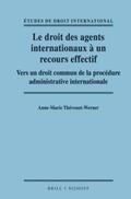 Thévenot-Werner |  Le Droit Des Agents Internationaux À Un Recours Effectif | Buch |  Sack Fachmedien
