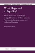 Friðriksdóttir |  What Happened to Equality?: The Construction of the Right to Equal Treatment of Third-Country Nationals in European Union Law on Labour Migration | Buch |  Sack Fachmedien