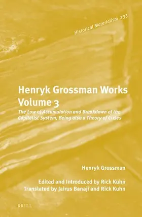 Grossman / Kuhn |  Henryk Grossman Works, Volume 3 | Buch |  Sack Fachmedien