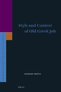 Dhont |  Style and Context of Old Greek Job | Buch |  Sack Fachmedien