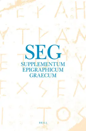 Chaniotis / Corsten / Papazarkadas |  Supplementum Epigraphicum Graecum, Volume LXIV (2014) | Buch |  Sack Fachmedien