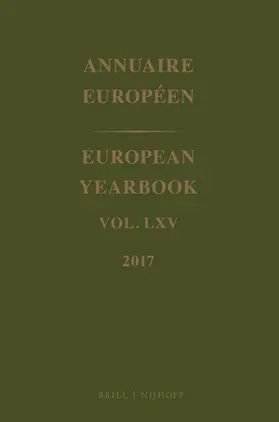  European Yearbook / Annuaire Européen, Volume 65 (2017) | Buch |  Sack Fachmedien