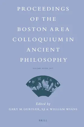 Gurtler / Wians |  Proceedings of the Boston Area Colloquium in Ancient Philosophy | Buch |  Sack Fachmedien
